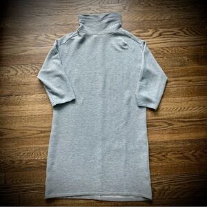 LOFT Gray Mock Neck Sweater Dress, size MP